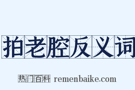 拍老腔反义词是什么意思的图片